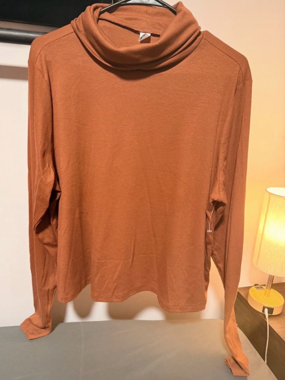 Old Navy Rust Brown Turtleneck Long Sleeve Top